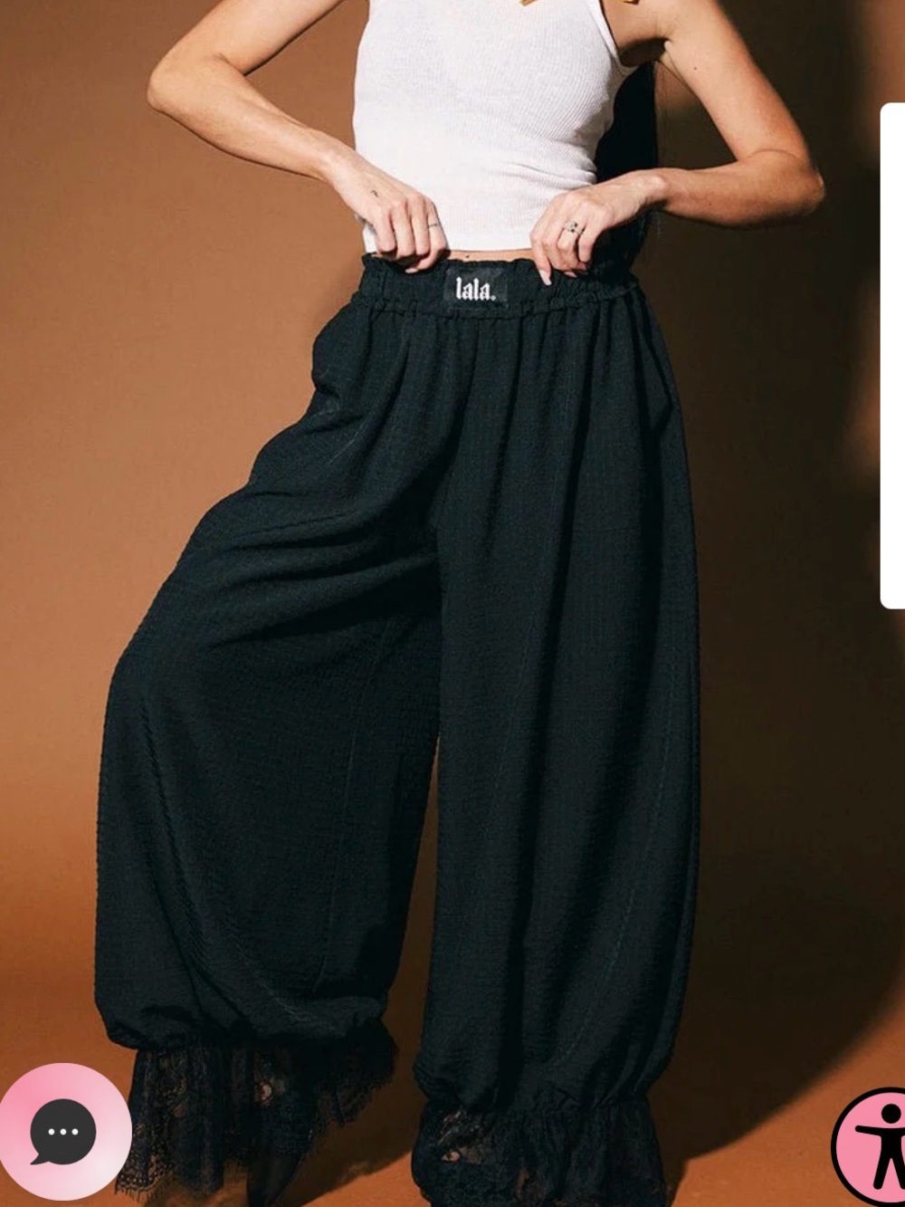 Dressed in LaLa All For Fun Seersucker Bloomer Pants in Black Medium New